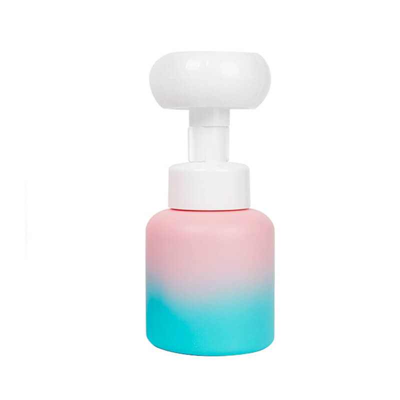 facial cleanser bottle with flower foam pump