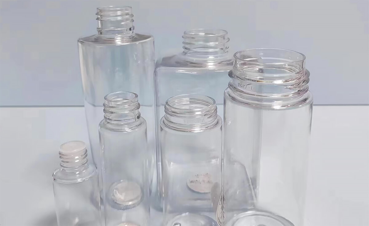 plastic bottles with different neck finishes