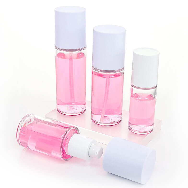 pink plastic mist sprayer bottles