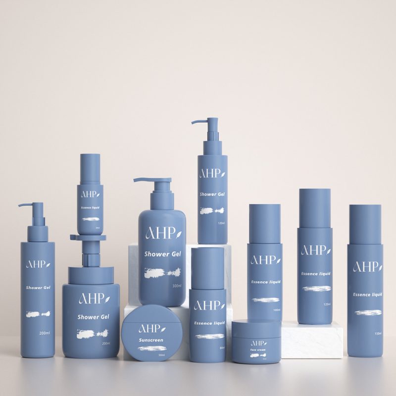 Blue Personal Care Bottle Set