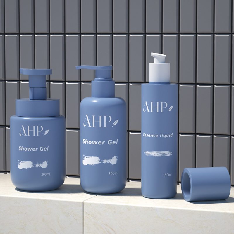 Blue Personal Care Bottle Set