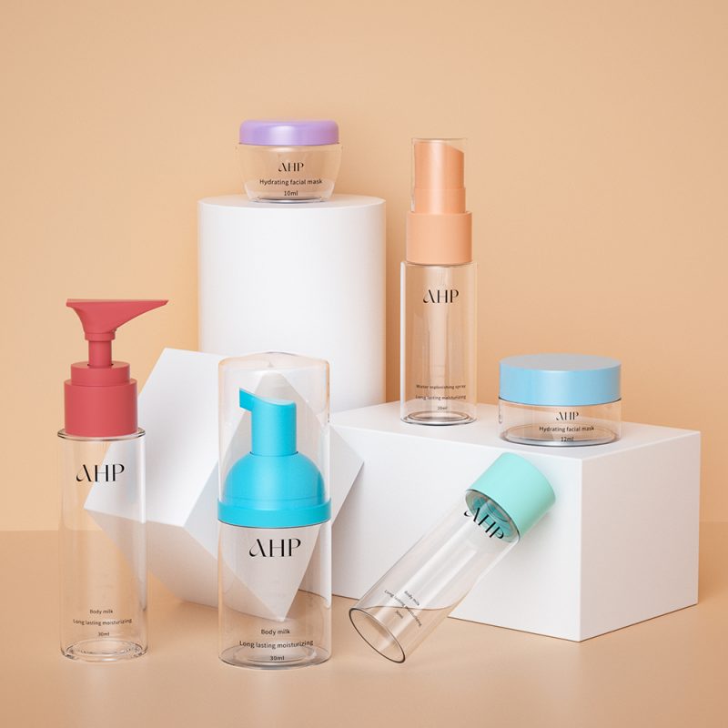 Plastic Travel Cosmetic Bottle Set