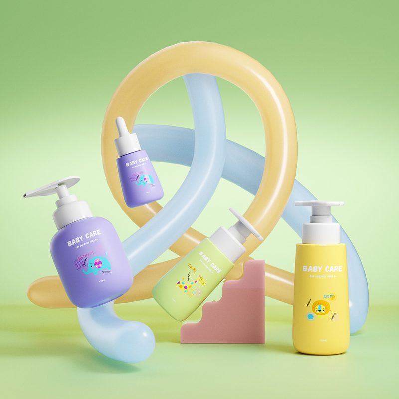 Baby skin care bottle set