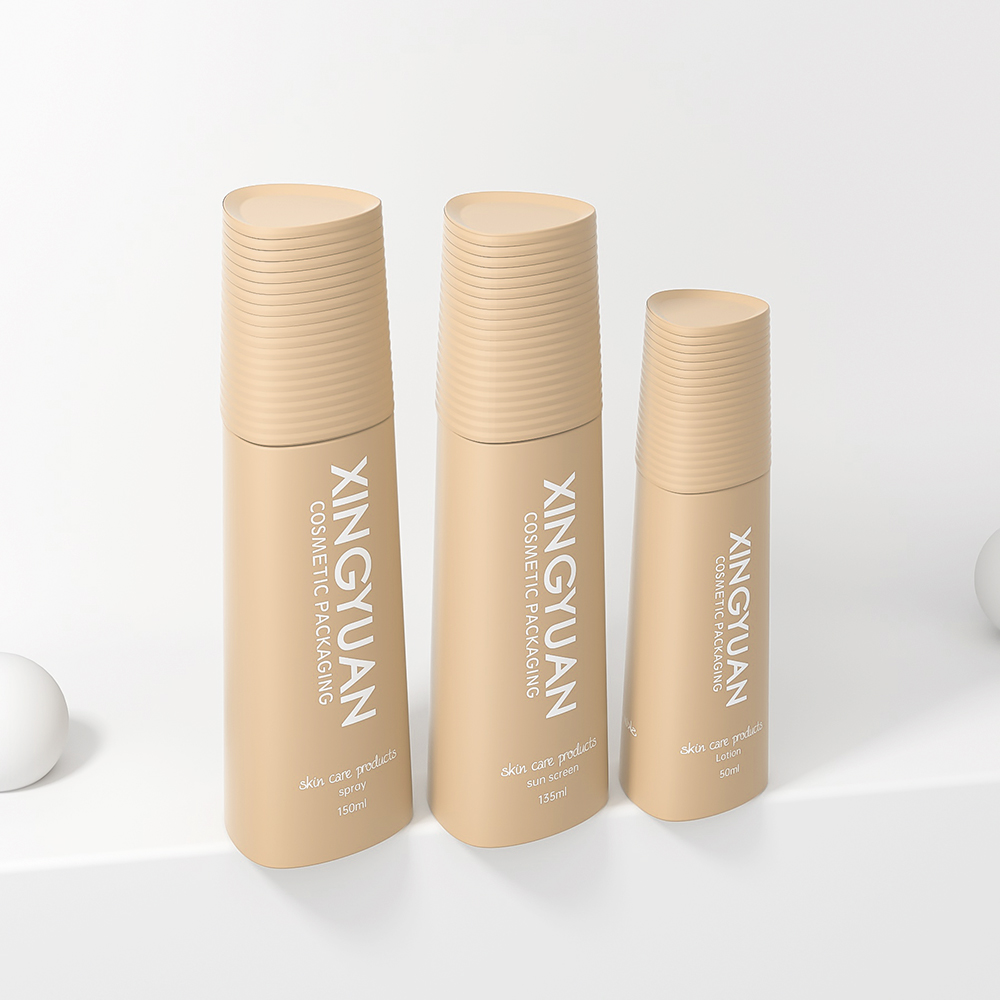 Triangle skincare bottle set