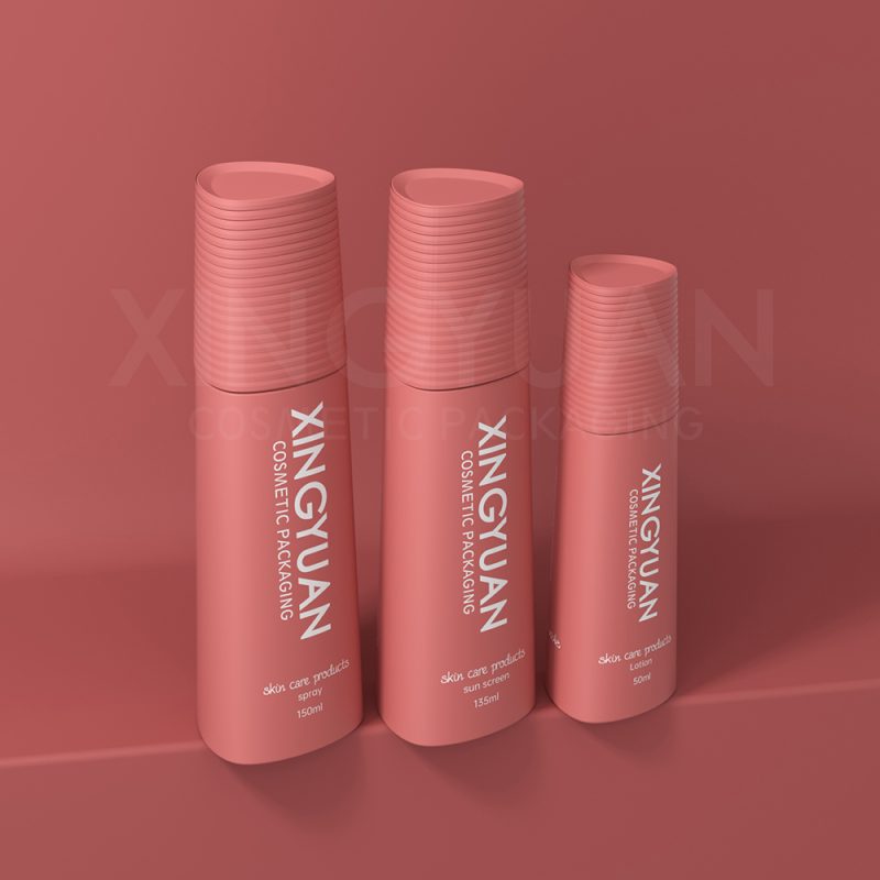 Triangle skincare bottle set