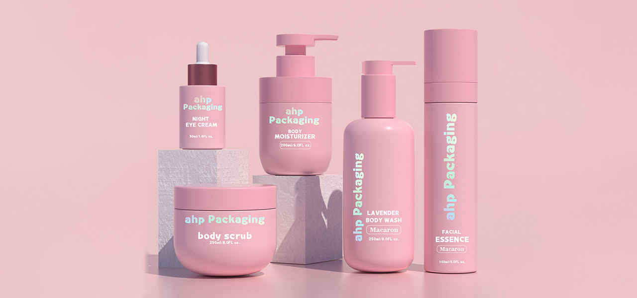 Pink-Facial-care-bottle-set