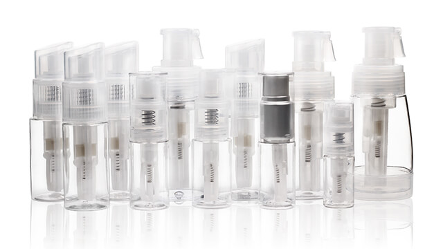 Dry shampoo spray bottles