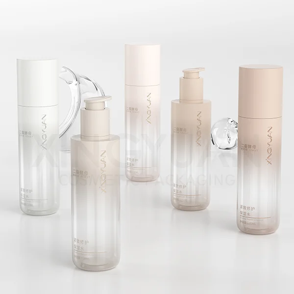 round bottom skincare bottle set