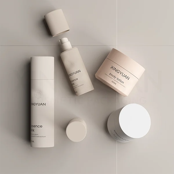 sustainable plastic face care bottle set