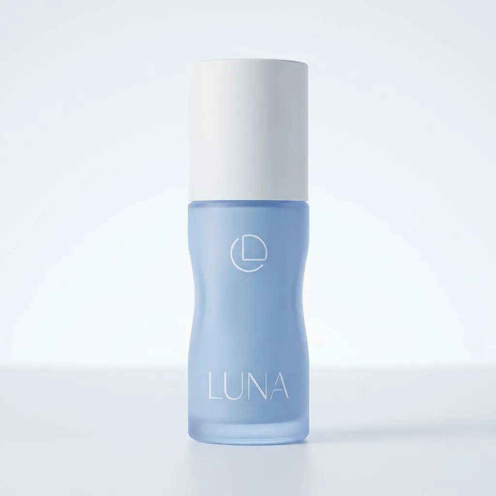 Glass eye cream bottle