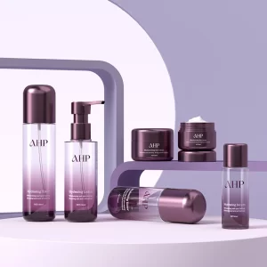 Gradient Purple cosmetic bottle set