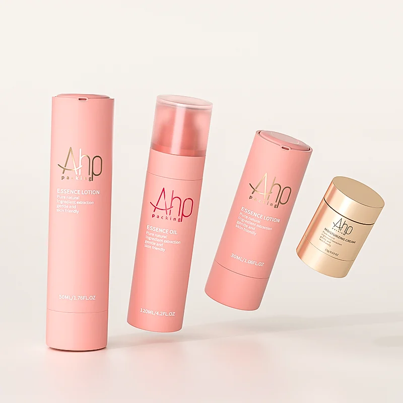 golden skin care bottle set