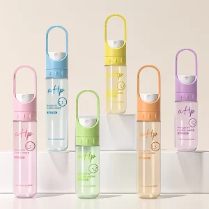 Portable mist spray bottles with rotate-locked