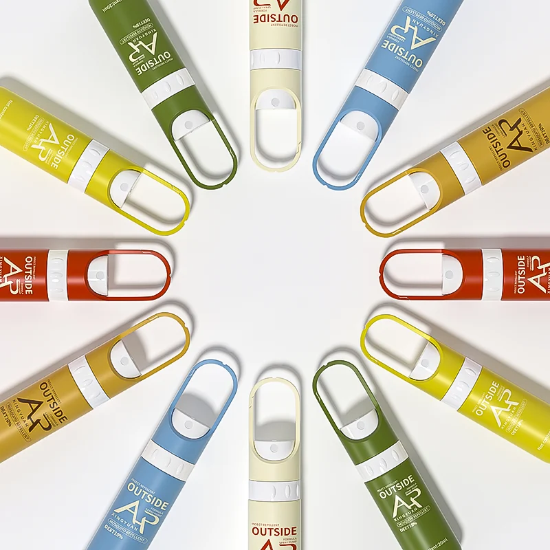 Portable mist spray bottles with rotate-locked